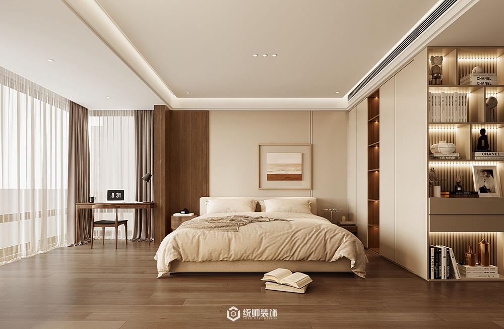 上海周邊濱江鳴翠里200平現代簡約臥室裝修效果圖