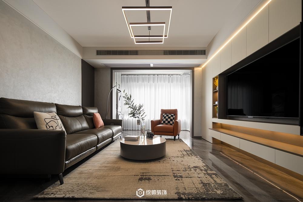 上海周邊國貿天成160平現代簡約客廳裝修效果圖