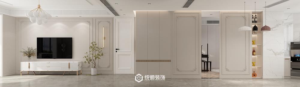 上海周邊利港銀河廣場130平法式客廳裝修效果圖