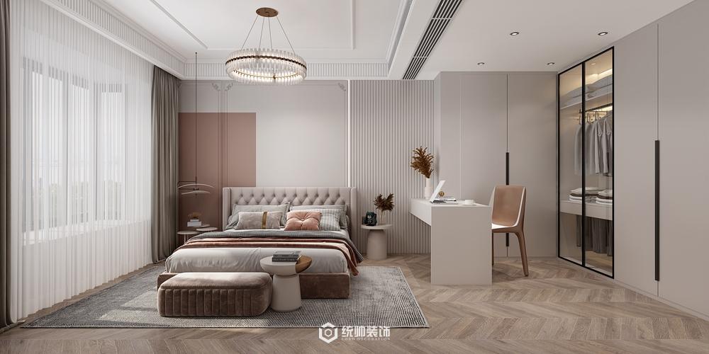 上海周边利港银河广场130平法式卧室装修效果图