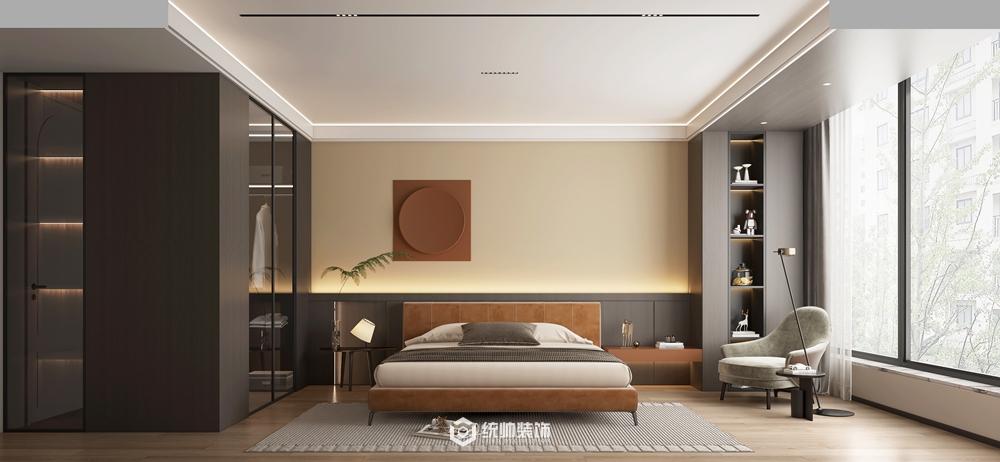 上海周边张家港自建别墅414平现代简约卧室装修效果图