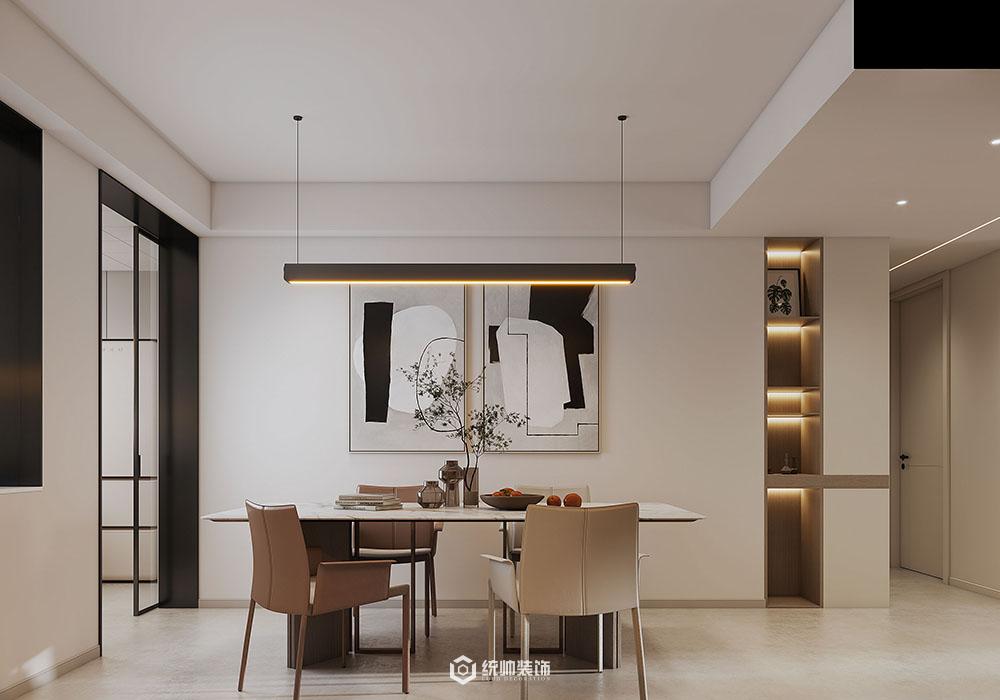 楊浦區合生江灣國際公寓106平現代簡約餐廳裝修效果圖