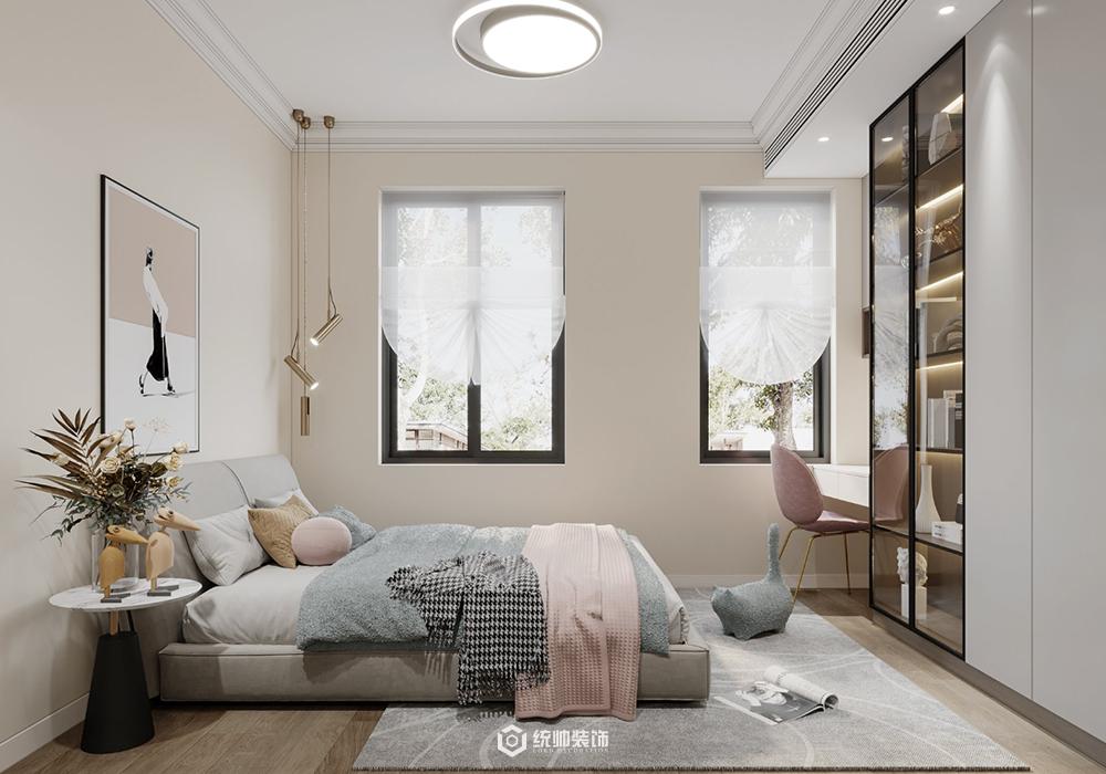 上海周边绿地长岛200平现代简约卧室装修效果图
