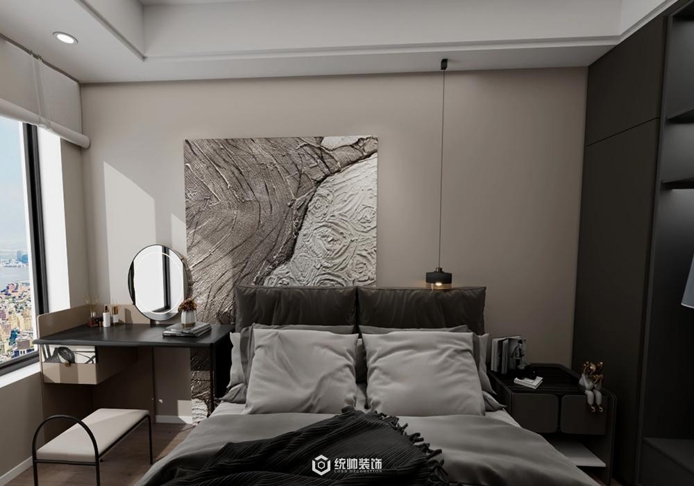浦东新区环球翡翠湾102平现代简约卧室装修效果图