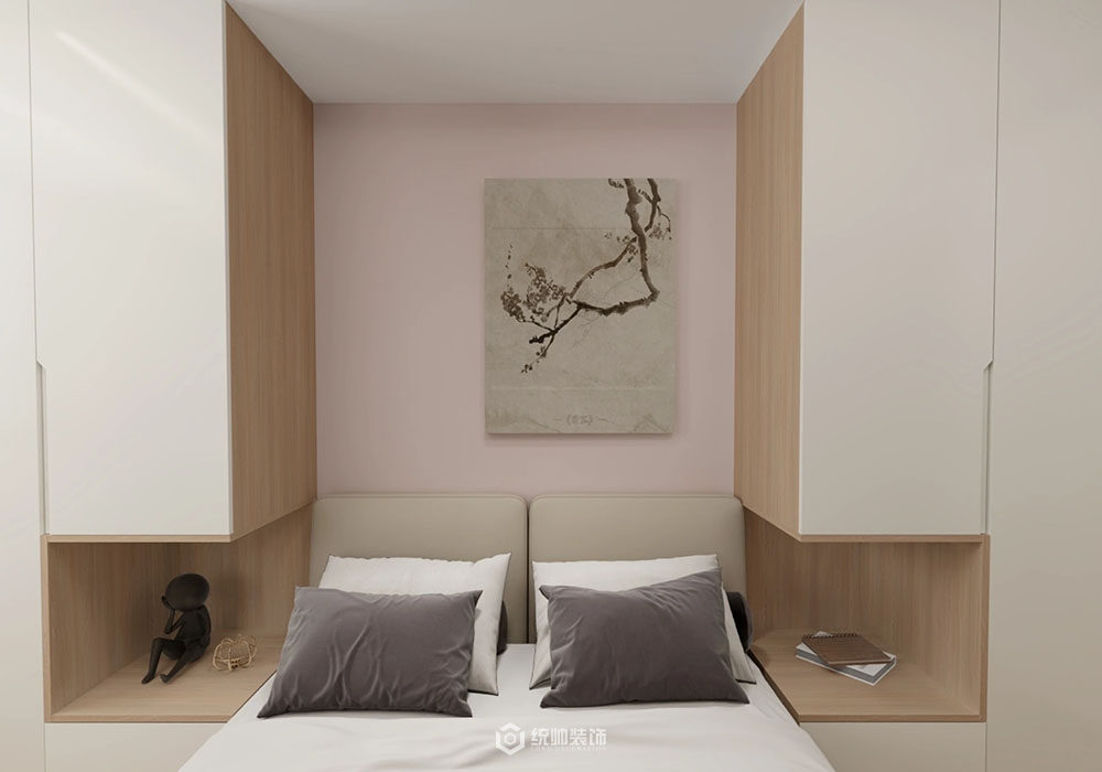 靜安區黃山秀庭50平現代簡約臥室裝修效果圖