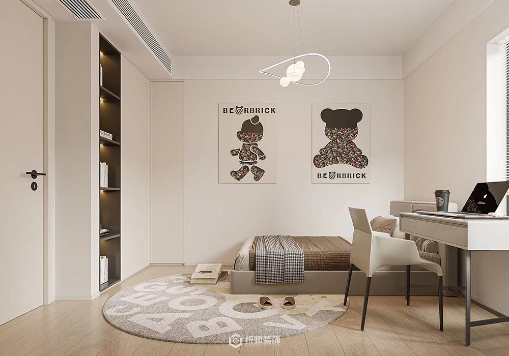 徐匯區百匯園168平現代簡約兒童房裝修效果圖