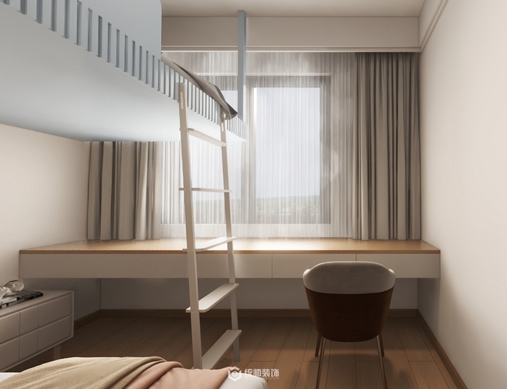 闵行区新时代景庭109平现代简约卧室装修效果图