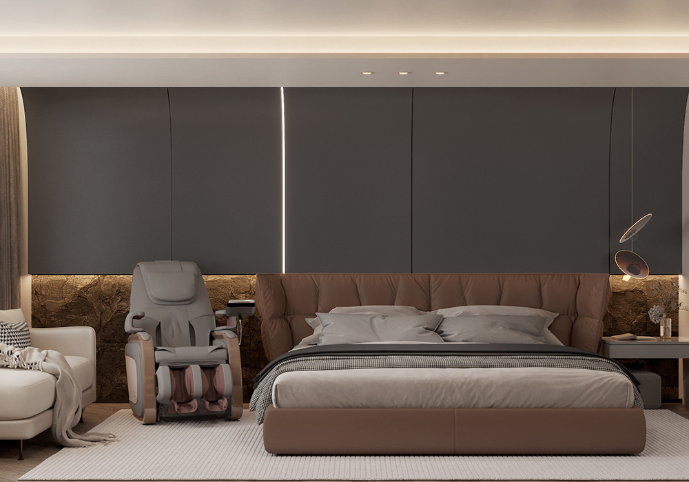 杨浦区汇锦里211平现代简约卧室装修效果图