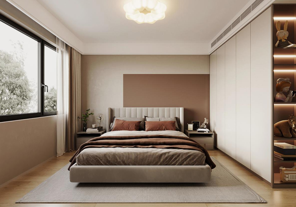 上海周边梦之晨160平现代简约卧室装修效果图
