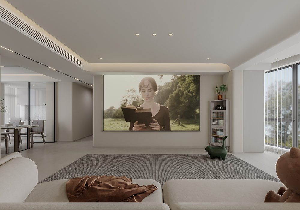 靜安區靜安晶華園120平現代簡約客廳裝修效果圖
