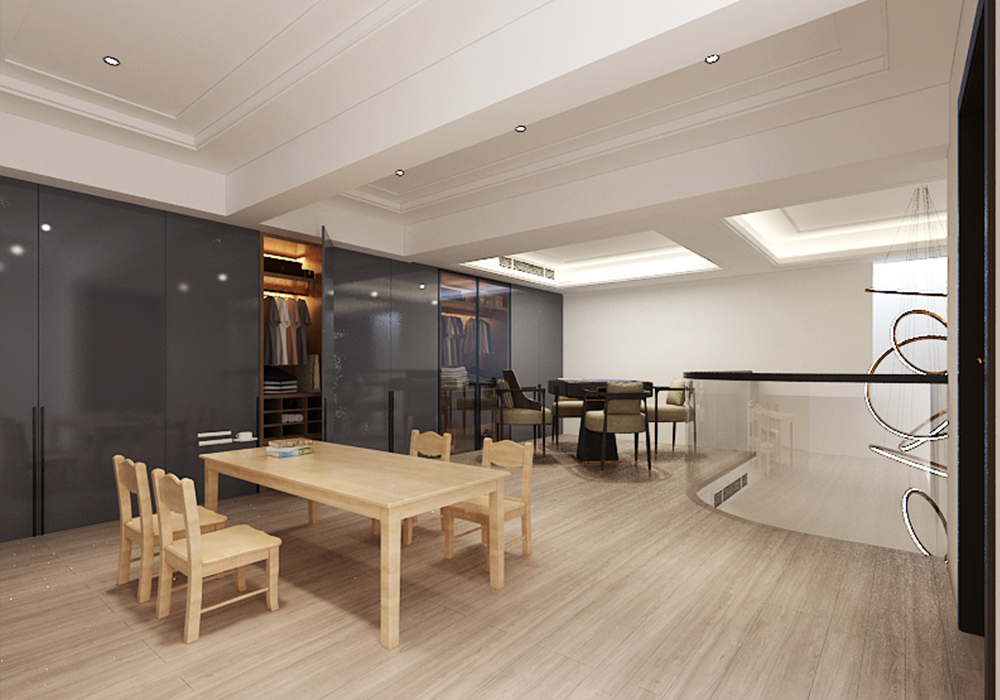 浦東新區保利艾廬100平現代簡約餐廳裝修效果圖