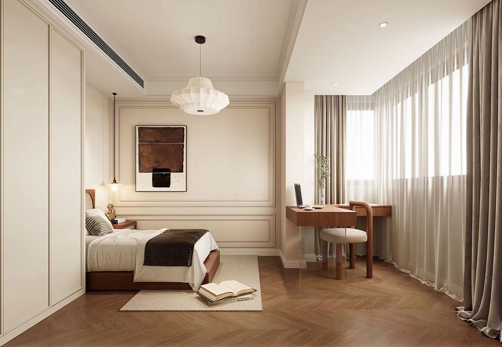 普陀区上海豪园80平法式卧室装修效果图