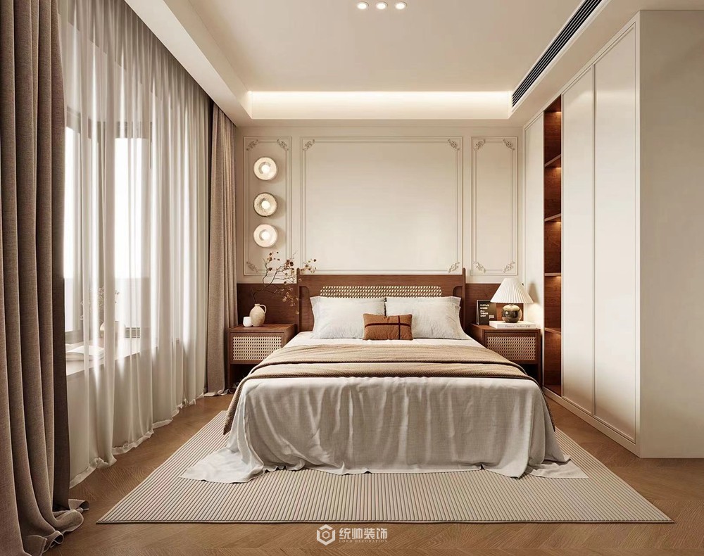 普陀區上海豪園80平法式臥室裝修效果圖