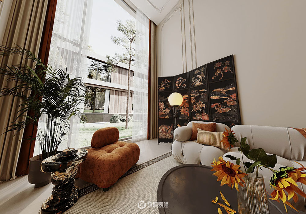 浦东新区万邦都市花园173平法式客厅装修效果图