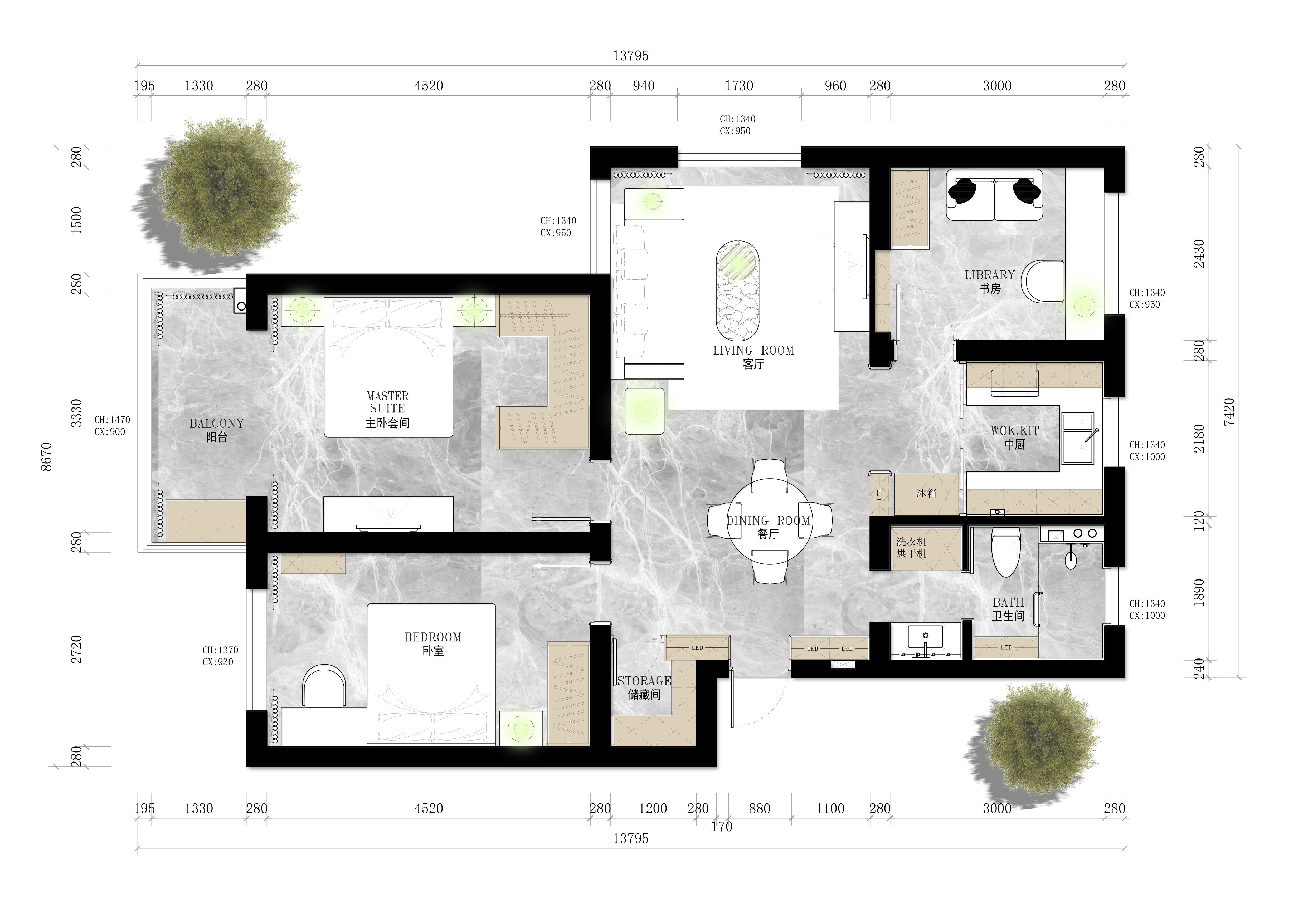 龙臣公寓户型分析图