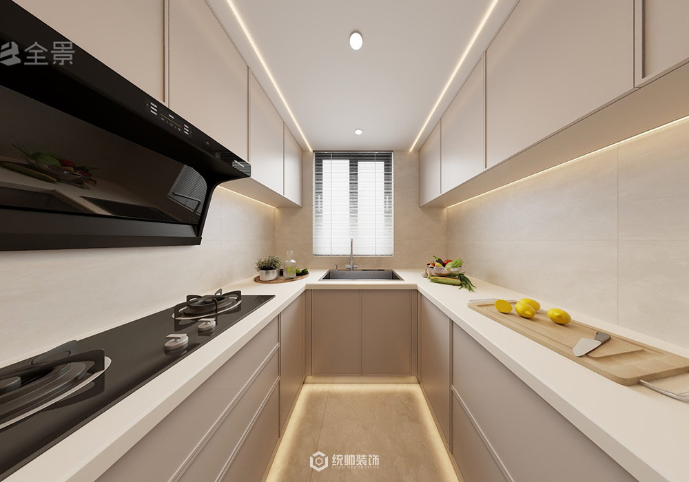 浦東新區龍臣公寓80平現代簡約廚房裝修效果圖