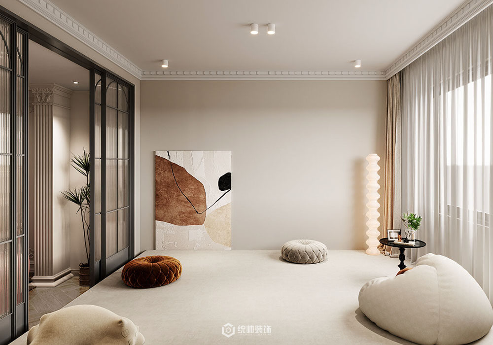 上海周边合生伴海花园别墅362平法式卧室装修效果图