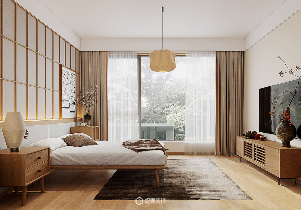 上海周邊綠地長島160平日式臥室裝修效果圖