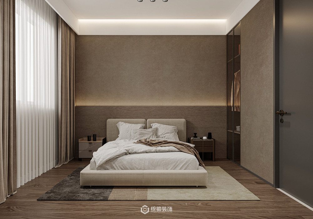 长宁区中山公寓141平意式卧室装修效果图