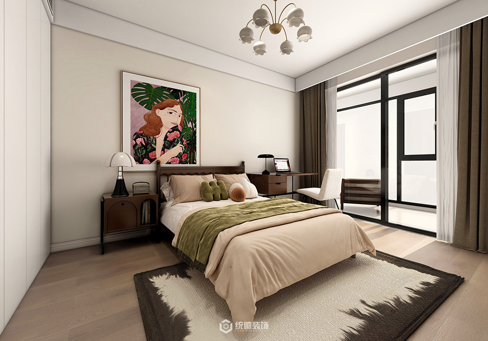 浦东新区海怡花园135平新中式卧室装修效果图