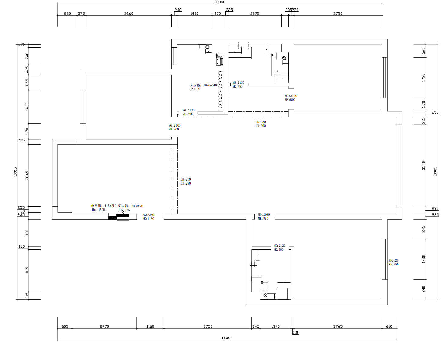 星河花園城原房屋戶型圖