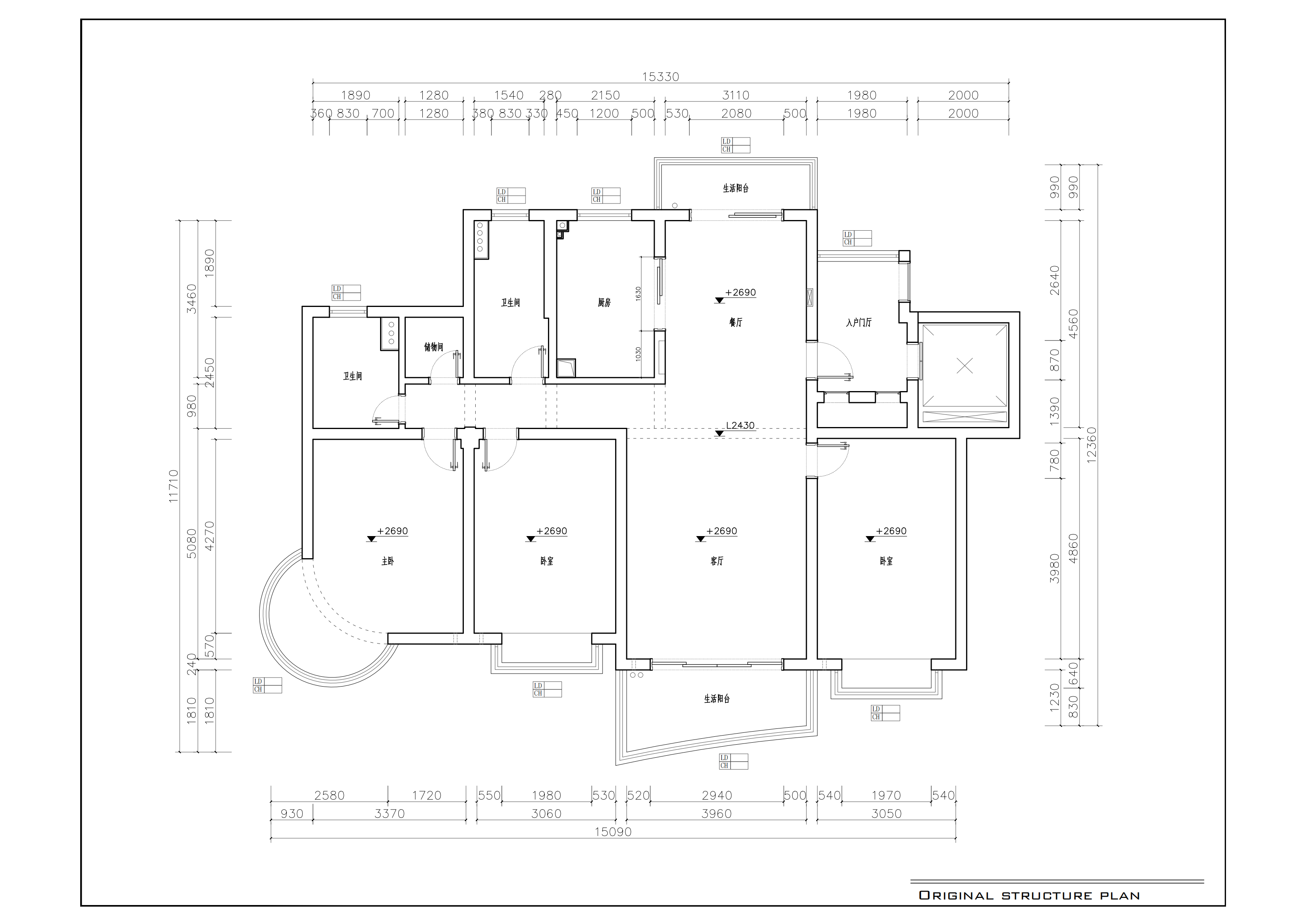 铂翠廷原房屋户型图