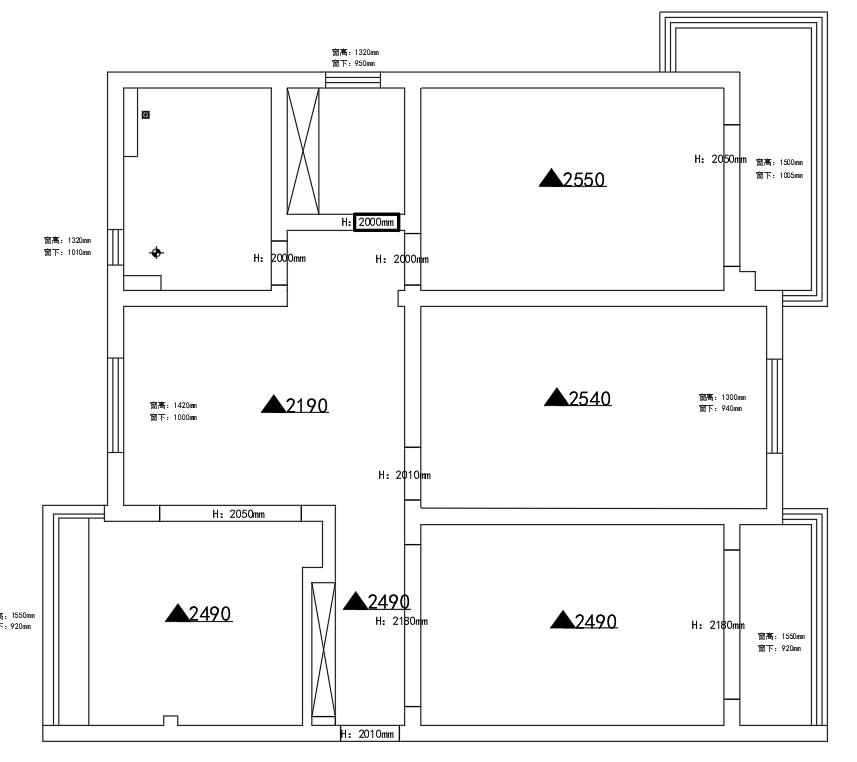 鞍山四村原房屋戶型圖