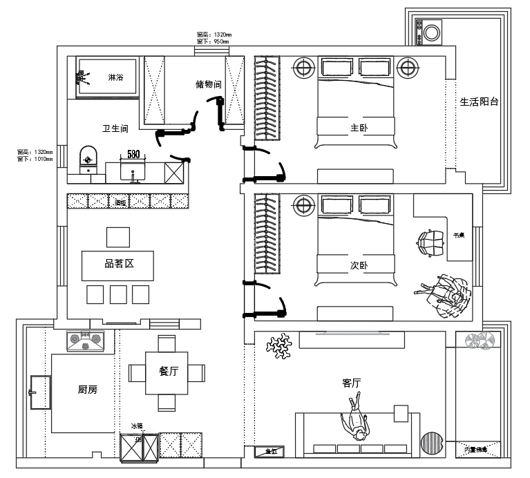 鞍山四村户型分析图