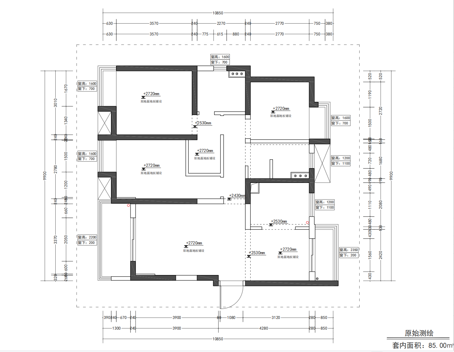 萬業(yè)紫辰苑原房屋戶型圖