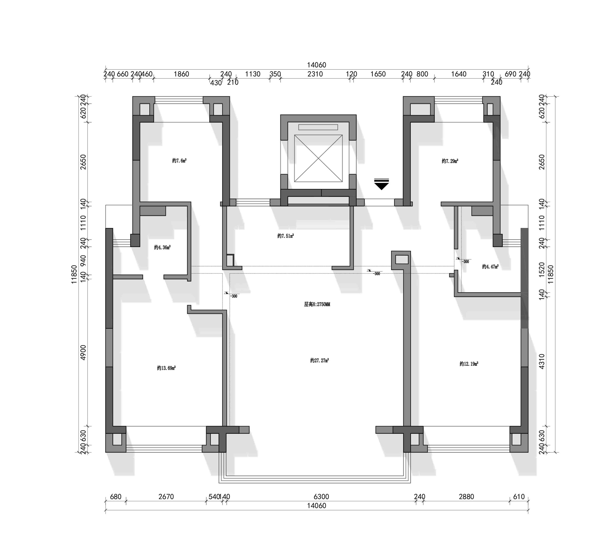 柏悅前灣原房屋戶型圖