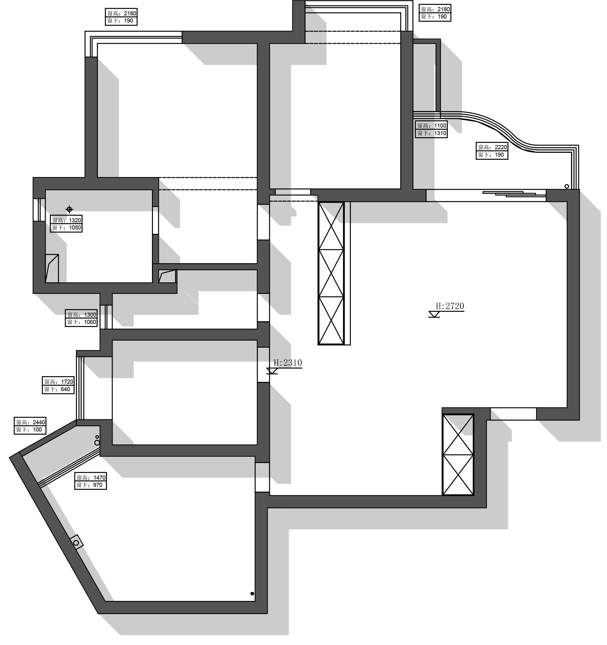 天山河畔花園原房屋戶(hù)型圖