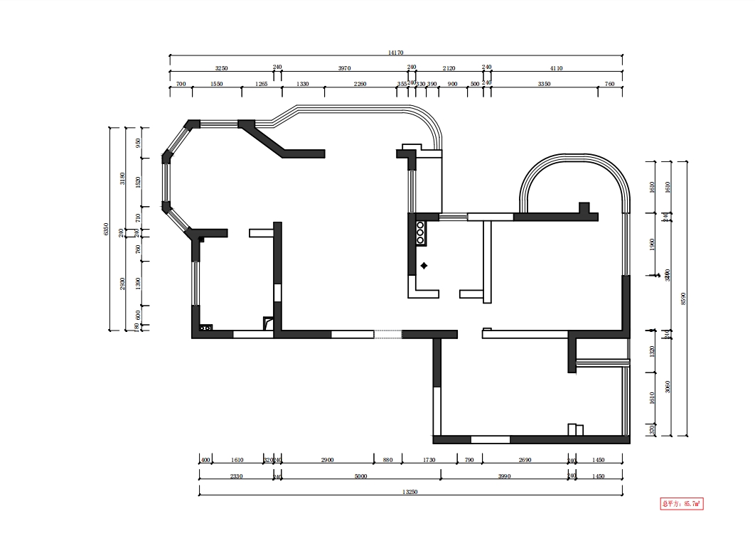 愉景豪庭原房屋戶型圖