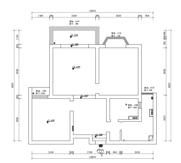 绿地威廉公寓原房屋户型图