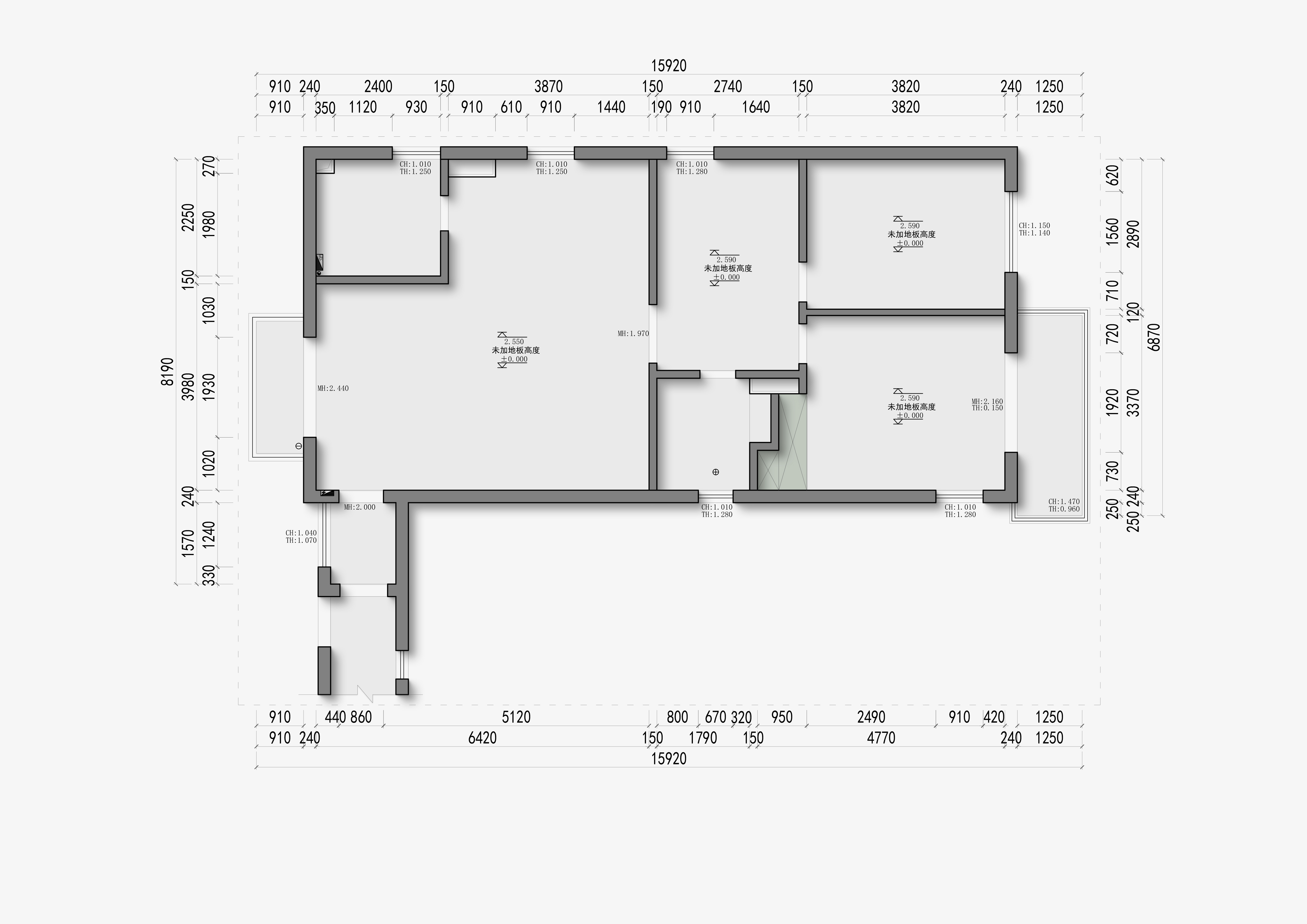 靈峰公寓原房屋戶型圖