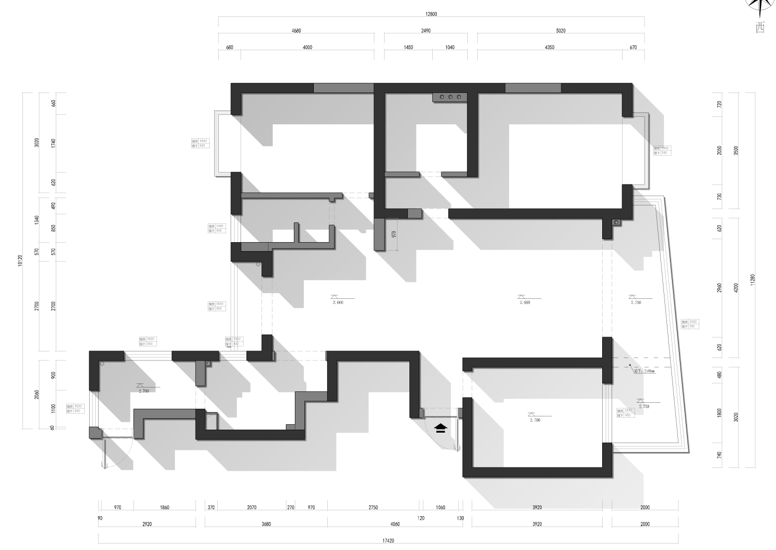 襄阳公寓原房屋户型图