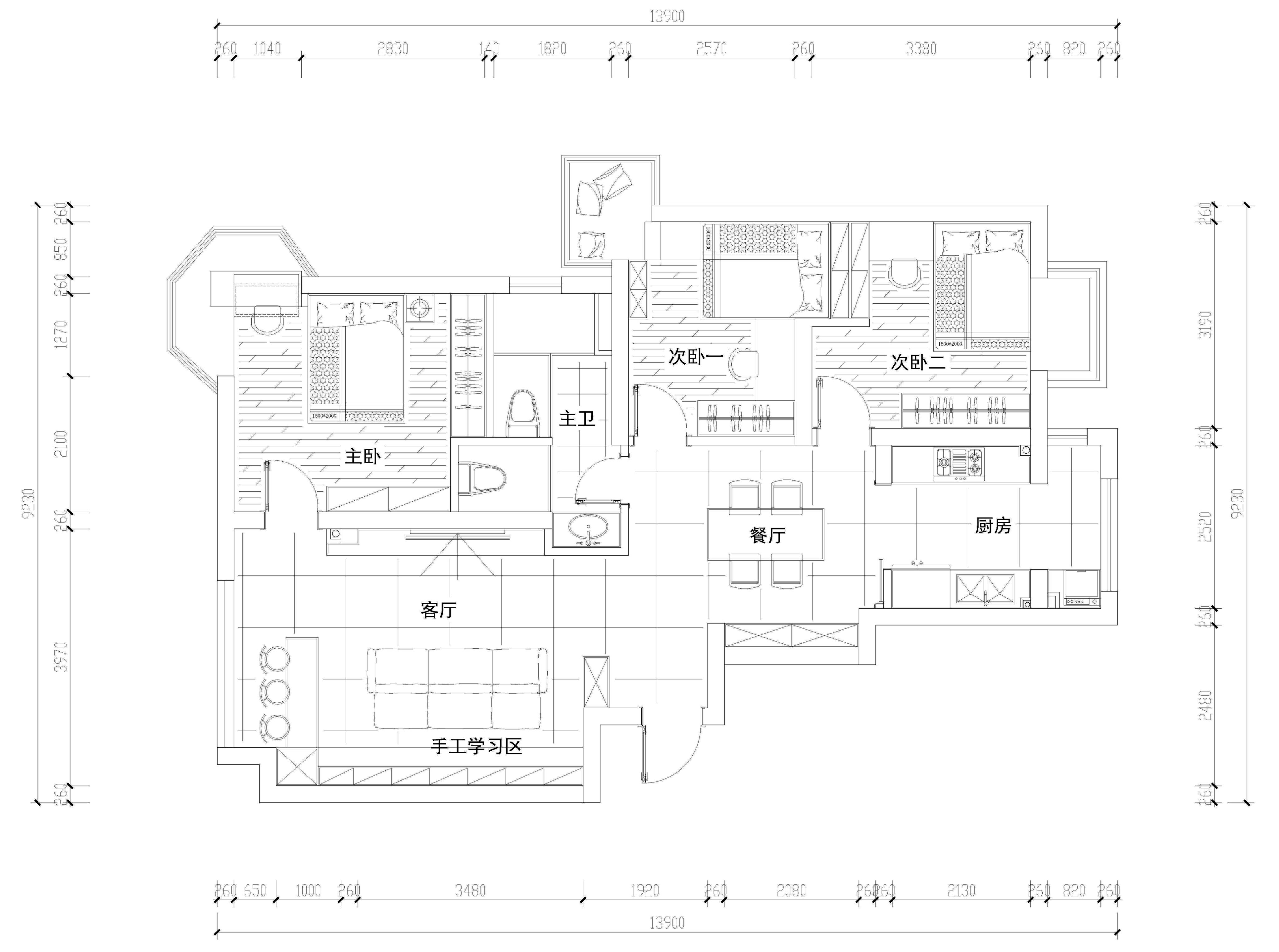 天河湖濱家園原房屋戶型圖