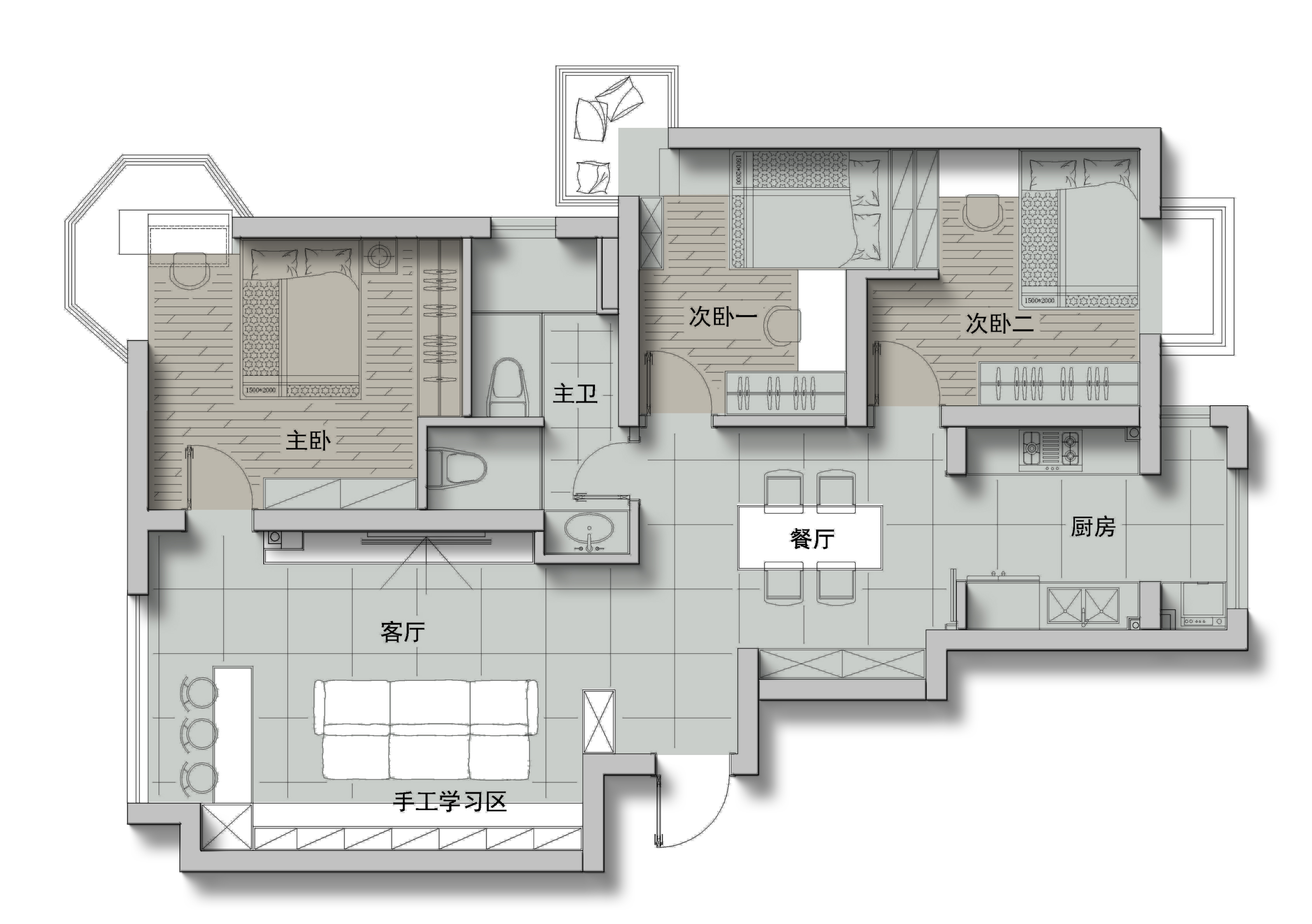 天河湖濱家園戶型分析圖