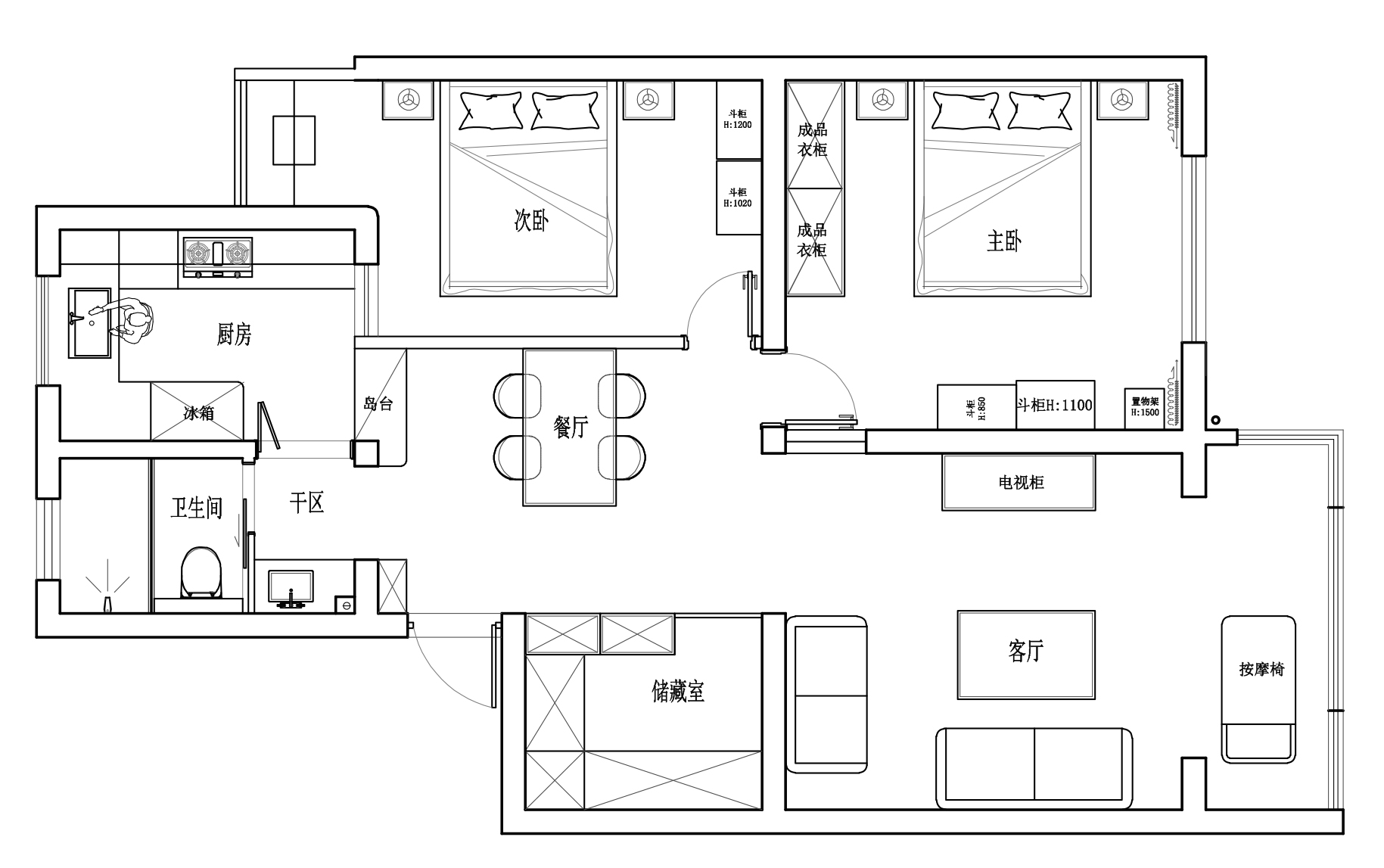 临江四村户型分析图