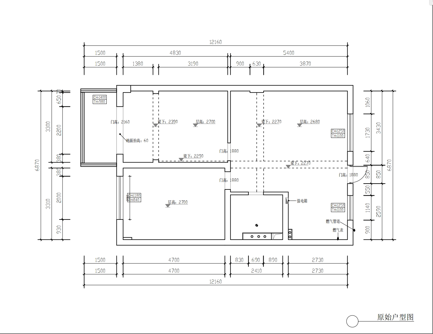 远龙公寓原房屋户型图